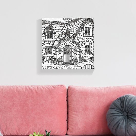 Hütte Nr. 6 Leinwanddruck (Insitu (Wohnzimmer))