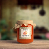 Hütte Orange-Marmalade-Etikett Quadratischer Aufkleber