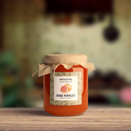 Hütte Orange-Marmalade-Etikett Quadratischer Aufkleber