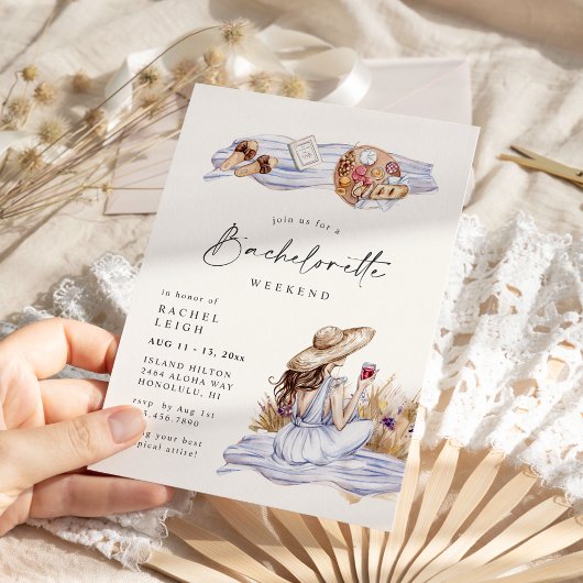 Hütte Picknick Bachelorette Einladung