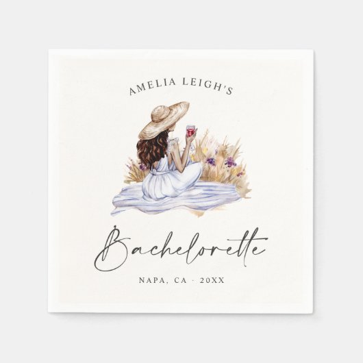 Hütte Picknick Bachelorette Serviette (Vorderseite)