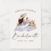 Hütte Picknick Bachelorette Weinetikett (Einzelnes Label)