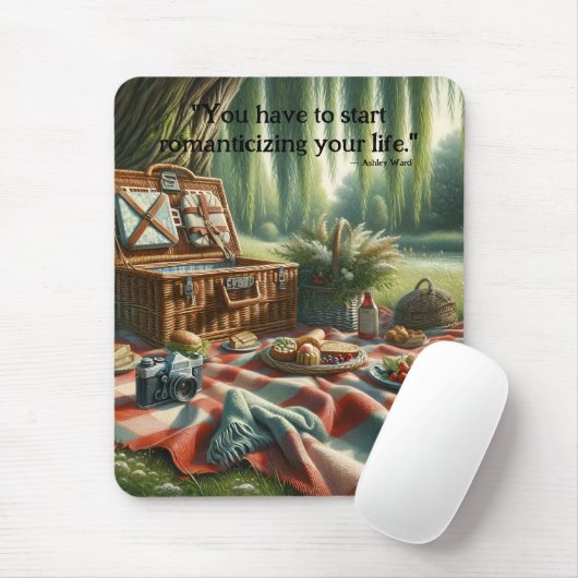 Hütte: Picknick unter der Wildnis Mousepad (Mit Mouse)