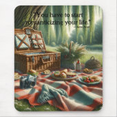 Hütte: Picknick unter der Wildnis Mousepad (Vorne)