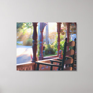 Hütte Porch in Early Sun - Martha's Vineyard Leinwanddruck