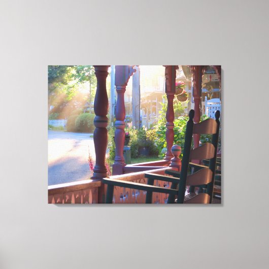 Hütte Porch in Early Sun - Martha's Vineyard Leinwanddruck (Vorderseite)