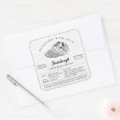 Hütte Quadratischer Aufkleber (Umschlag)