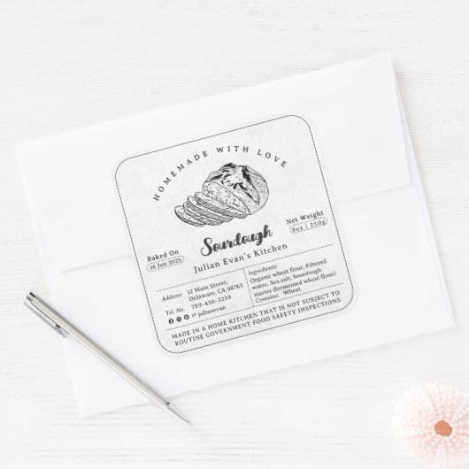 Hütte Quadratischer Aufkleber (Umschlag)