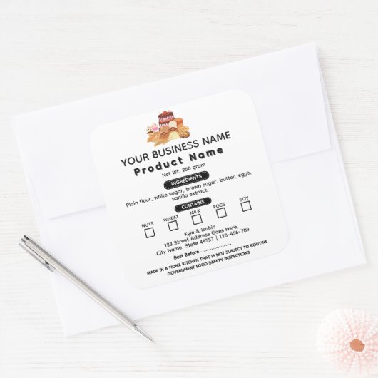 Hütte Quadratischer Aufkleber (Umschlag)