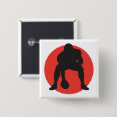 Hütte Quartett Fußball Silhouette Design Button (Vorne & Hinten)