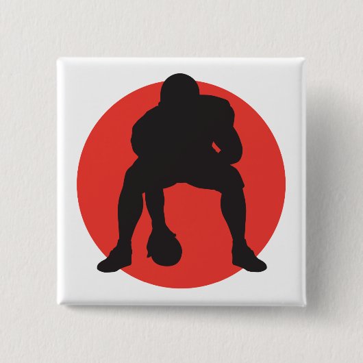 Hütte Quartett Fußball Silhouette Design Button (Vorderseite)
