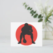 Hütte Quartett Fußball Silhouette Design Postkarte (Stehend Vorderseite)