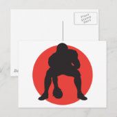 Hütte Quartett Fußball Silhouette Design Postkarte (Vorne/Hinten)
