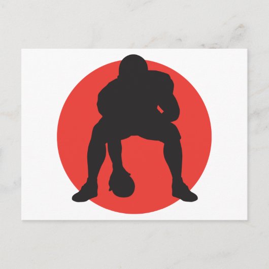 Hütte Quartett Fußball Silhouette Design Postkarte (Vorderseite)