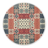 Hütte Quilt Keramikknauf (Vorderseite)