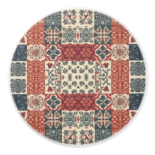 Hütte Quilt Keramikknauf (Vorderseite)