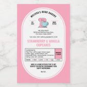 Hütte Recht Zuhause Bäckerei Etikett Feminée Rosa (Einzelnes Label)