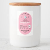 Hütte Recht Zuhause Bäckerei Etikett Feminée Rosa (Vorderseite)