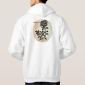 Hütte Rose auf Peach Hoodie (Rückseite)