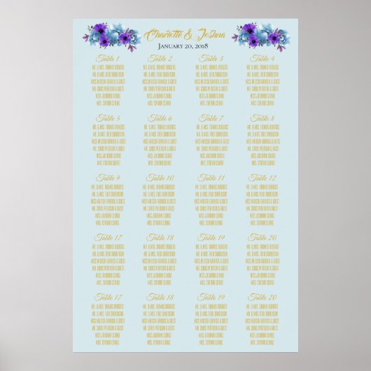 Hütte Rose bis 20 Tische Hochzeitssuite Poster (Vorne)