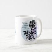 Hütte Rose der Liebe auf blau Kaffeetasse (VorderseiteRechts)
