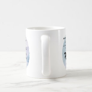 Hütte Rose der Liebe auf blau Kaffeetasse