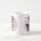Hütte Rose der Liebe auf Rosa Kaffeetasse (Mittel)