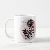 Hütte Rose der Liebe auf Rosa Kaffeetasse (Links)