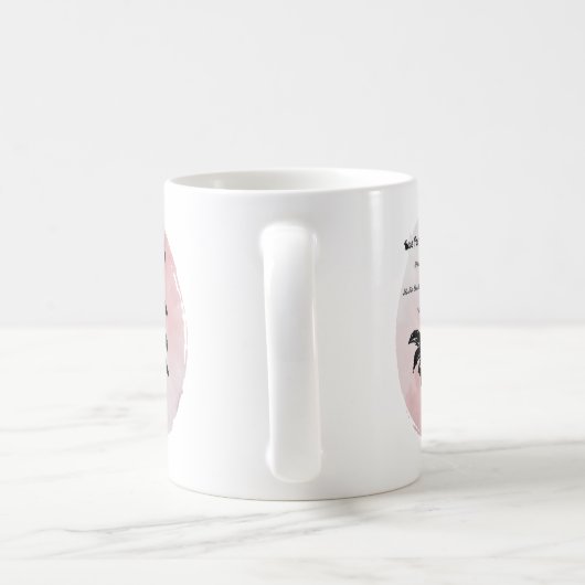 Hütte Rose der Liebe auf Rosa Kaffeetasse (Henkel)