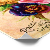 Hütte Rose Garten Vintage Werbung Poster (Ecke)