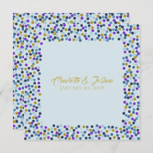 Hütte Rose Hochzeitssuite Dusche Polka Dots Einladung (Vorne/Hinten)