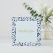 Hütte Rose Hochzeitssuite Dusche Polka Dots Einladung (Stehend Vorderseite)