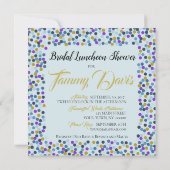 Hütte Rose Hochzeitssuite Dusche Polka Dots Einladung (Rückseite)