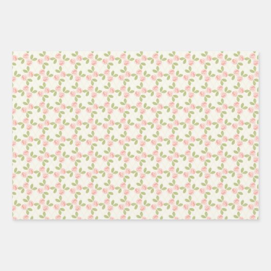 Hütte Rose in rosa Wrapping Paper Sheets Geschenkpapier Set (Vorderseite)