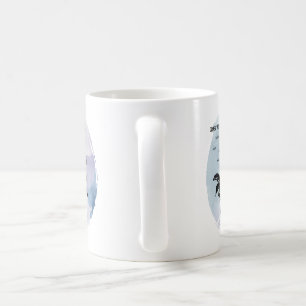 Hütte Rose Magie auf blau Kaffeetasse