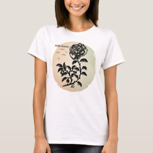 Hütte Rose Magie auf Peach T-Shirt