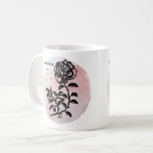Hütte Rose Magie auf Rosa Kaffeetasse (Vorderseite Links)