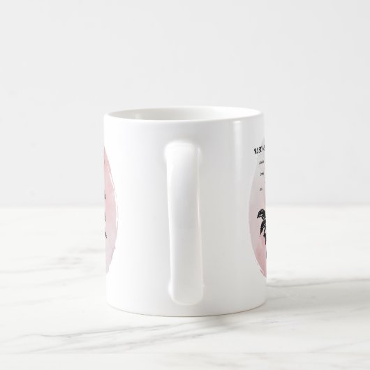 Hütte Rose Magie auf Rosa Kaffeetasse (Henkel)