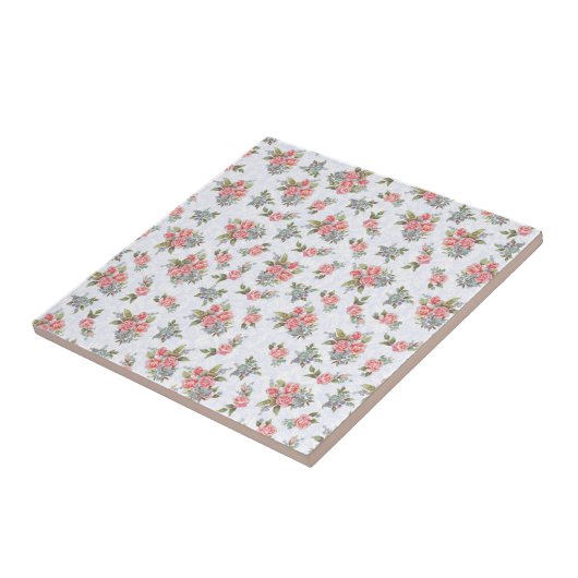 Hütte Rose Rosa Blumenmuster Fliese (Seite)