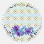 Hütte Rose Rustic Wedding Suite Party Adresse Runder Aufkleber (Vorderseite)