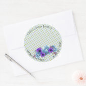 Hütte Rose Rustic Wedding Suite Party Adresse Runder Aufkleber (Umschlag)