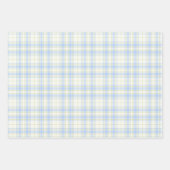 Hütte Rose, Tartan und Streifen Set in Himmelblau Geschenkpapier Set (Vorderseite 3)