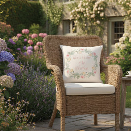 Hütte Rose Wreath Irish Verse Kissen