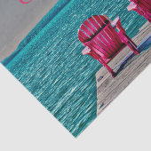 Hütte Rustikale Adirondack-Stühle Aquamarin Lebens Seidenpapier (Ausschnitt)