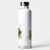 Hütte Rustikales Elchenholz Personalisierter Berg Trinkflasche (Rechts)