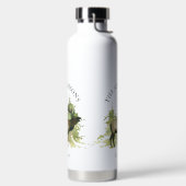 Hütte Rustikales Elchenholz Personalisierter Berg Trinkflasche (links)