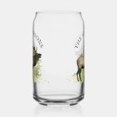 Hütte Rustikales Elchholz Personalisierte Berghütt Dosenglas (Links)