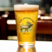 Hütte Rustikales Elchholz Personalisierte Berghütt Glas