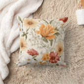 Hütte Schattenfarbene Wildblumen Kissen (Decke)