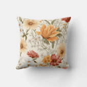 Hütte Schattenfarbene Wildblumen Kissen (Rückseite)